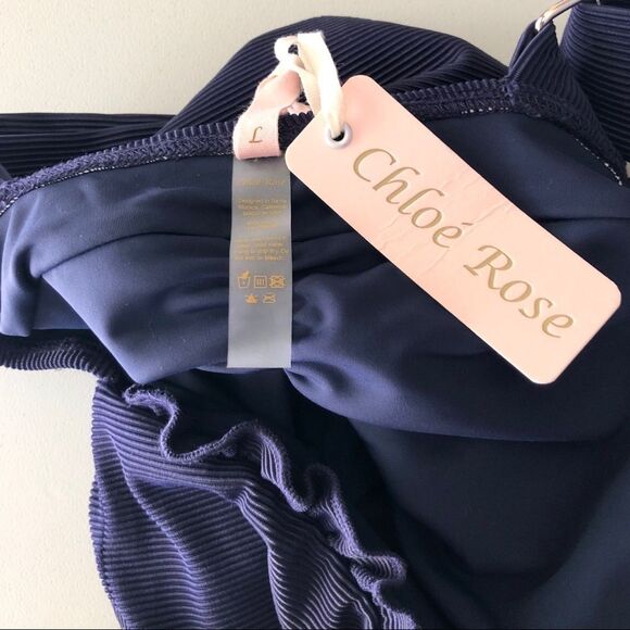 Urban Outfitters x Chloé Rose Primrose Pinafore Ribbed One-Piece Swimsuit - Picture 6 of 6